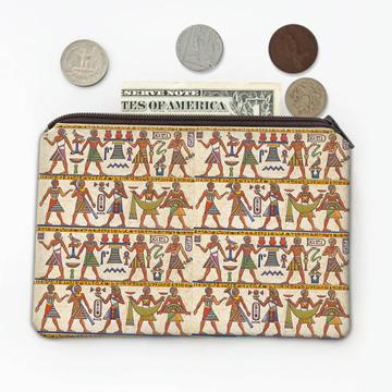 Egypt Egyptian Rock Art : Gift Coin Purse History Ancient Print African Country Ramses Pattern