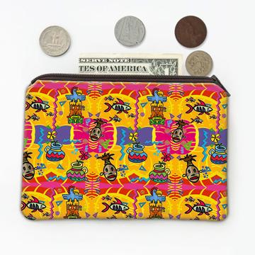 Cute African Tribe Pattern : Gift Coin Purse For Kids Children Kindergarten Wall Decor Birthday Party