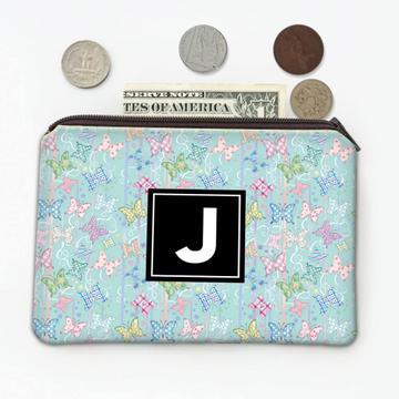 Patchwork Print Butterfly : Gift Coin Purse Stripes Seamless Pattern Scrapbook Floral Mother