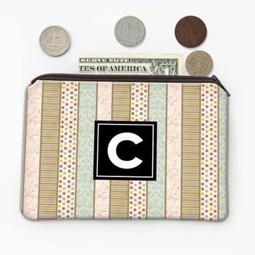 Striped Patchwork : Gift Coin Purse Abstract Pattern Polka Dots Lines Arabesque Prints Home Decor