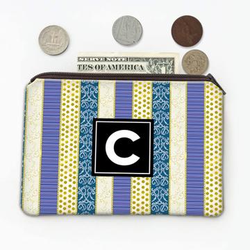 Striped Patchwork : Gift Coin Purse Abstract Pattern Arabesque Polka Dots Stripes Prints Wall Decor