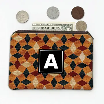 Rhombus Diamond Form Abstract Pattern : Gift Coin Purse Seamless Squares For Man Him Birthday
