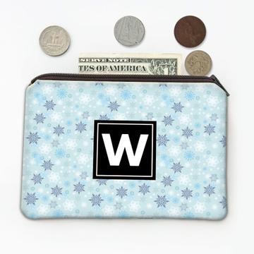 Snowflakes Winter Pattern : Gift Coin Purse Christmas Frozen Backdrop Snow New Year Holidays