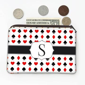 Card Suits : Gift Coin Purse Abstract Pattern Game Spades Diamonds Best Friends Coworker