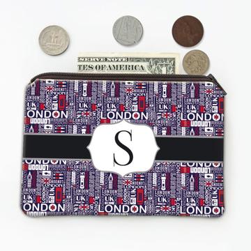 London Pattern : Gift Coin Purse Trip Royal Crown England Big Ben Red Bus Flag Home Decor
