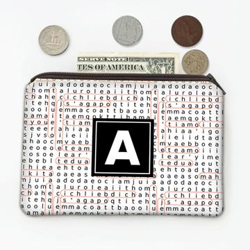 Crossword Puzzle Pattern : Gift Coin Purse Romantic Love You Valentines Day For Girlfriend Languages