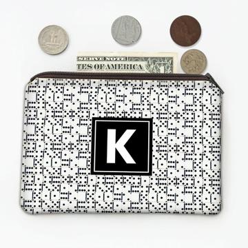 Dominoes Dice Pattern : Gift Coin Purse For Game Player Lover Abstract Grandpa Father Good Luck