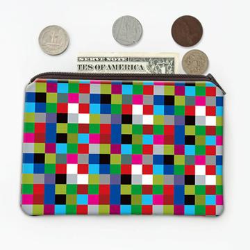 Squares : Gift Coin Purse Patterned Elegant Modern Colorful Abstract Pattern Shapes Neutral