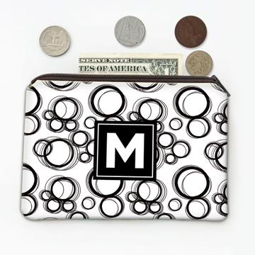 Drawn Circles Polka Dots : Gift Coin Purse Abstract Pattern Monochrome Office Boss Coworker Art