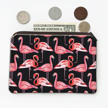 Flamingos : Gift Coin Purse Pattern Bird Pink Tropical Wall Decor Friendship Coworker