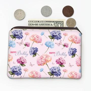 Flowers and Butterflies  : Gift Coin Purse Floral Pink Pattern