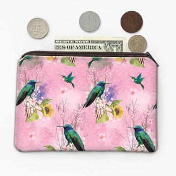Colibri Sunflower : Gift Coin Purse Hummingbird Pink
