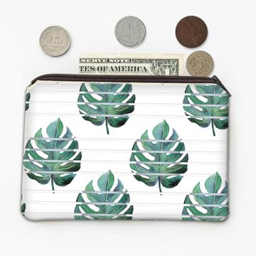 Leaf Pattern  : Gift Coin Purse Botanical Plantes Wood