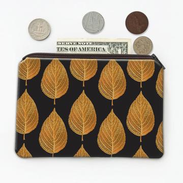 Autumn Leaf Pattern  : Gift Coin Purse Botanical Leaves