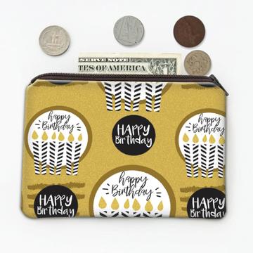Candles Happy Birthday Pattern  : Gift Coin Purse