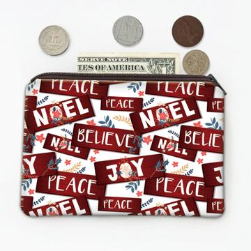 Noel Joy Peace Christmas : Gift Coin Purse Pattern
