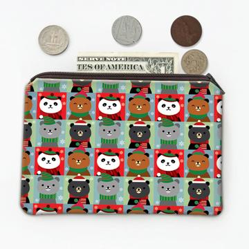 Christmas Bears Panda : Gift Coin Purse