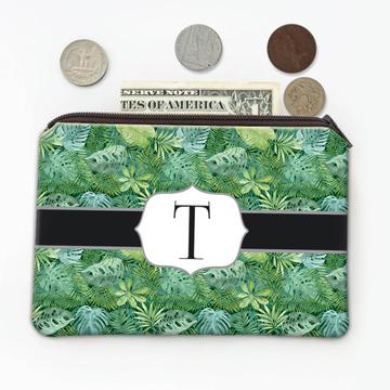 Exotic Leaves : Gift Coin Purse Jungle Tropical Trees Monstera Palm Palmetto Pattern Home Decor