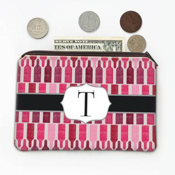 All Over Wine Bottles : Gift Coin Purse Pattern Burgundy Red Wall Decor Home Kitchen Seamless