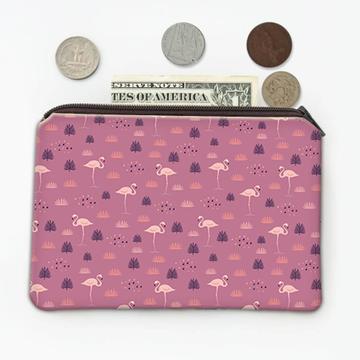 Cute Flamingo : Gift Coin Purse Pink Pattern Baby Bird Wall Art Female Lovable Friendship
