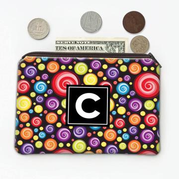 Lollipop Circles : Gift Coin Purse Polka Dots Colorful Pattern Abstract For Kids Children