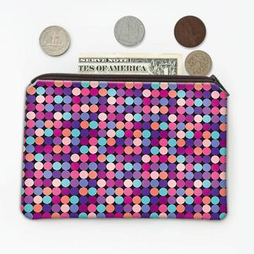 Colorful Circles : Gift Coin Purse Polka Dots Black Home Decor