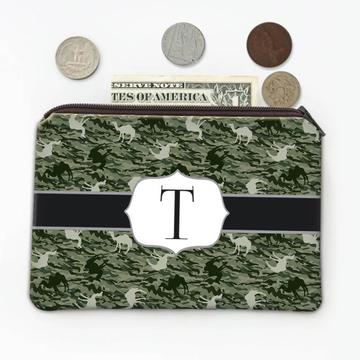 Camouflage Camels : Gift Coin Purse Military Style Hunter Green Pattern Fathers Day Desert