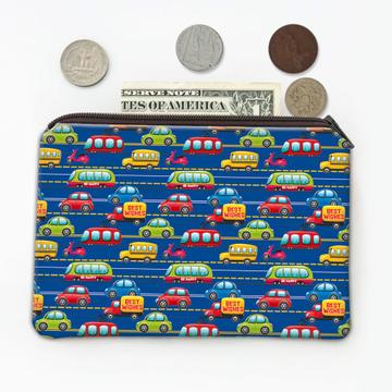 Cars Busses Pattern : Gift Coin Purse Baby Boy Shower Toddler Birthday Room Wall Decor