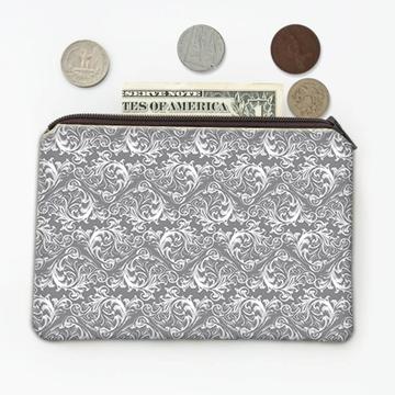 Arabesque : Gift Coin Purse Grey Silver White Home Decor Abstract Pattern Shapes Neutral