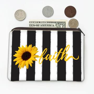Sunflower Faith : Gift Coin Purse Flower Floral Religion Decor Christian Catholic