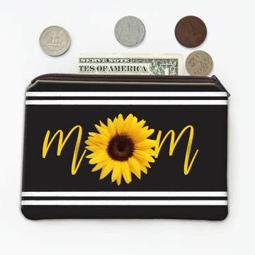 Sunflower Mom : Gift Coin Purse Flower Floral Yellow Decor For Her Feminine Woman Women