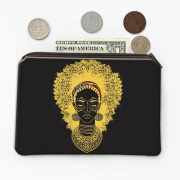 African Woman : Gift Coin Purse Ethnic Art Black Culture Ethno