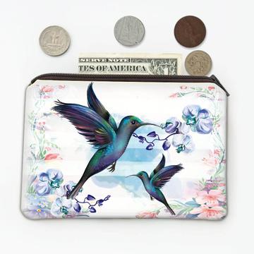 Hummingbird : Gift Coin Purse Bird Beautiful Flowers Decor Ecology Nature Aviary