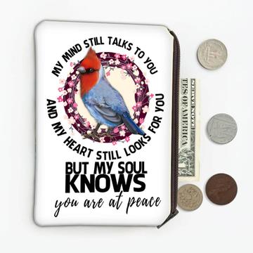 Cardinal Quote : Gift Coin Purse Bird Grieving Lost Loved One Grief Healing Rememberance