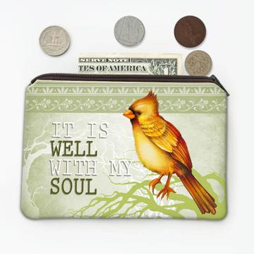 Well With My Soul : Gift Coin Purse Bird Grieving Lost Loved One Grief Healing Rememberance