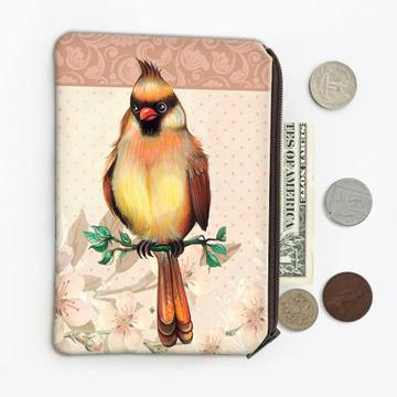 Cardinal Arabesque : Gift Coin Purse Bird Grieving Lost Loved One Grief Healing Rememberance