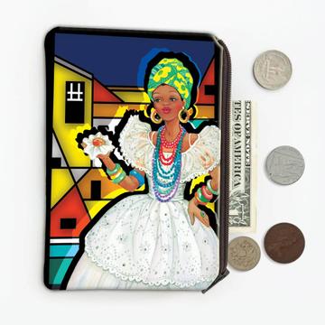 African Woman Baiana Typical Food : Gift Coin Purse Brazil Brazilian Folk Culture Bahia Salvador