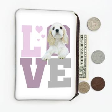 Love Cocker Spaniel : Gift Coin Purse Dog Cute Animal Puppy Dogs