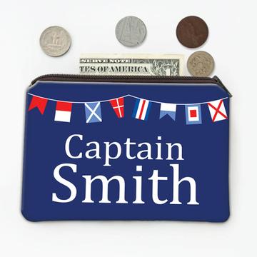Personalized Maritime Flags : Gift Coin Purse For Captain Naval Beach Boat Smith