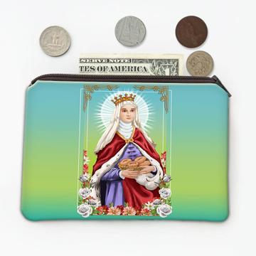 Saint Elizabeth Of Hungary : Gift Coin Purse Catholic Church Food Basket Roses Christian