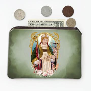 Saint Hubert Of Liege : Gift Coin Purse Catholic Church Hunters Protector Deer Christian Faith