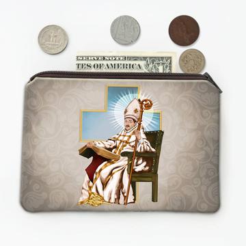 Saint Leander : Gift Coin Purse San Leandro Catholic Church Seville Episcopal Attire Christian