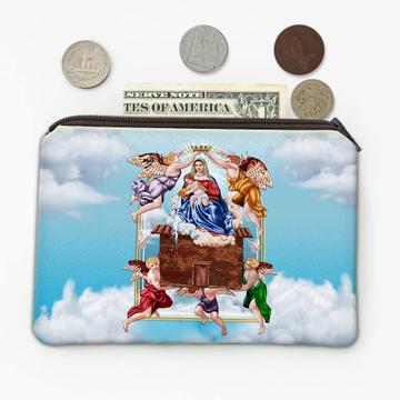 Our Lady Of Loreto : Gift Coin Purse Virgin Mary Saint Catholic Mother Baby Jesus Angels