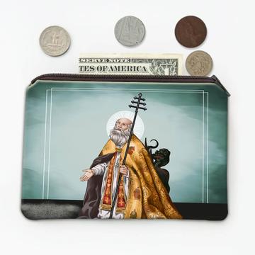 Saint Sylvester : Gift Coin Purse Catholic Italian Pope Roman Church Religious Staff Faith