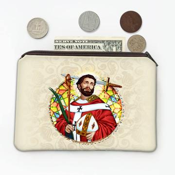 Saint Thomas Becket : Gift Coin Purse Catholic Anglican Church Palm Sword Religious