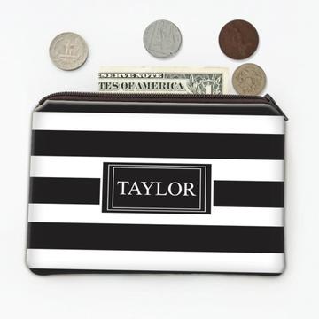 Office Abstract Lines : Gift Coin Purse Black And White Stripes Zebra Coworker Boss Dairy