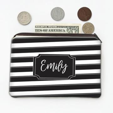 Office Abstract Stripes : Gift Coin Purse Black And White Lines Zebra For Coworker Frame