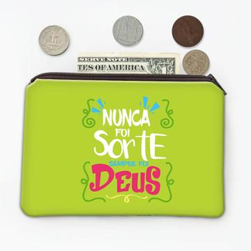 Always God : Gift Coin Purse Portuguese Luck Deus Christian For Best Friend Friendship Religious