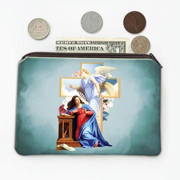 Our Lady Annunciation : Gift Coin Purse Virgin Mary Catholic Christian Church Archangel