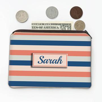 Vintage Stripes Cute Abstract : Gift Coin Purse Horizontal Lines Retro Colors Fashion Baby Room